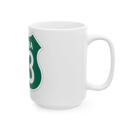 US 93 Arizona 1956 South (Arizona) (Road Sign) White Coffee Mug - Go Mug Yourself