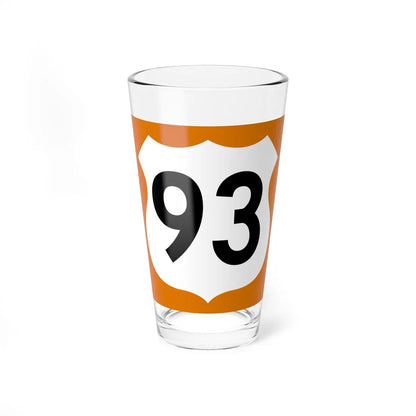 US 93 AZ 1960 north (Arizona) (Road Sign) Pint Glass 16oz 16oz - Go Mug Yourself