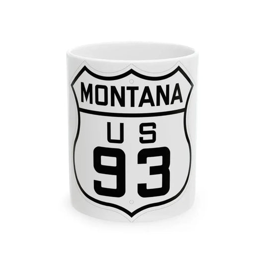 US 93 Montana 1926 (Montana) (Road Sign) White Coffee Mug 11oz - Go Mug Yourself