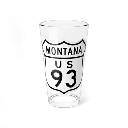 US 93 Montana 1948 (Montana) (Road Sign) Pint Glass 16oz 16oz - Go Mug Yourself