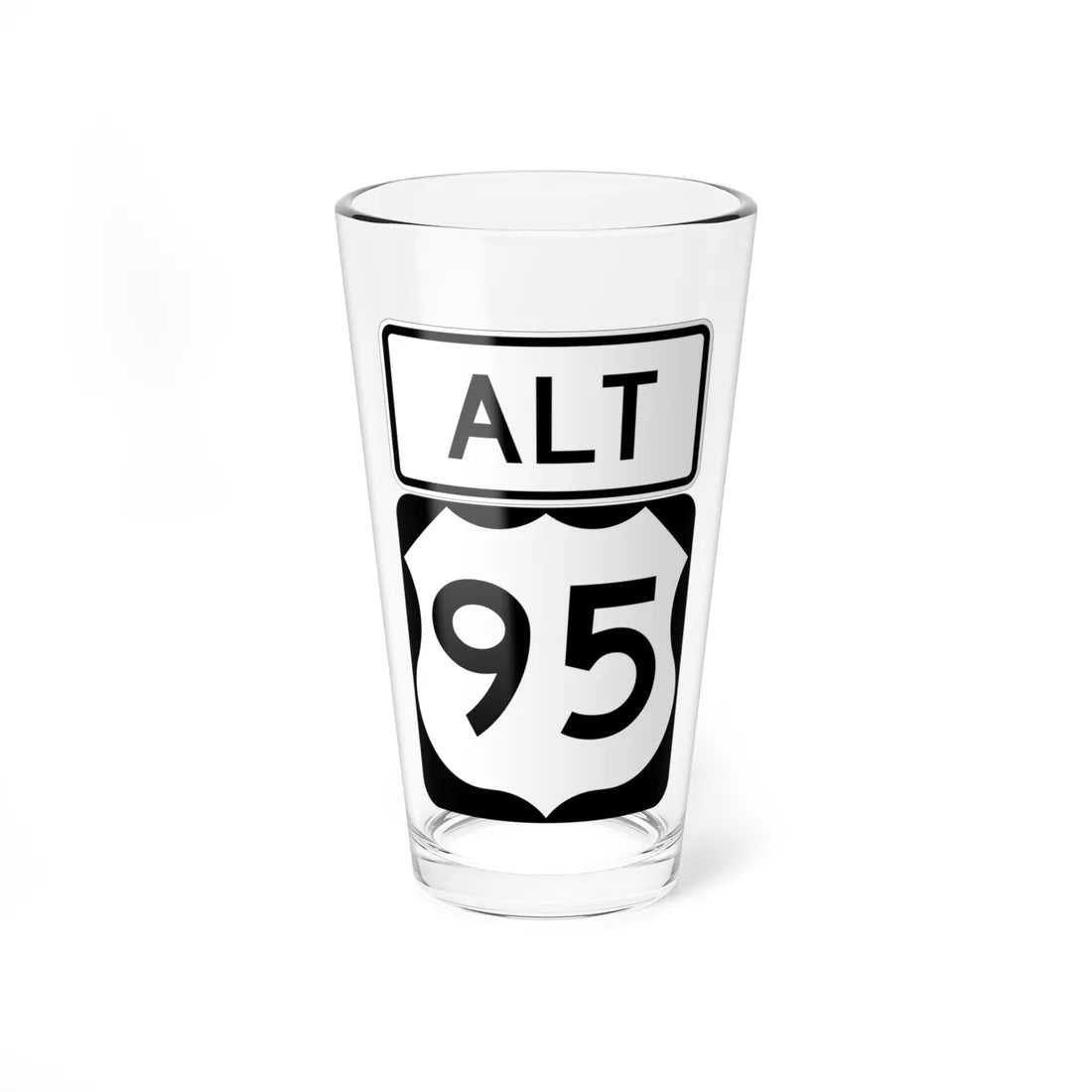 US 95 Alt (Nevada) (Road Sign) Pint Glss 16oz 16oz - Go Mug Yourself