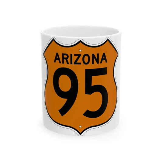 US 95 Arizona 1956 North (Arizona) (Road Sign) White Coffee Mug 11oz - Go Mug Yourself