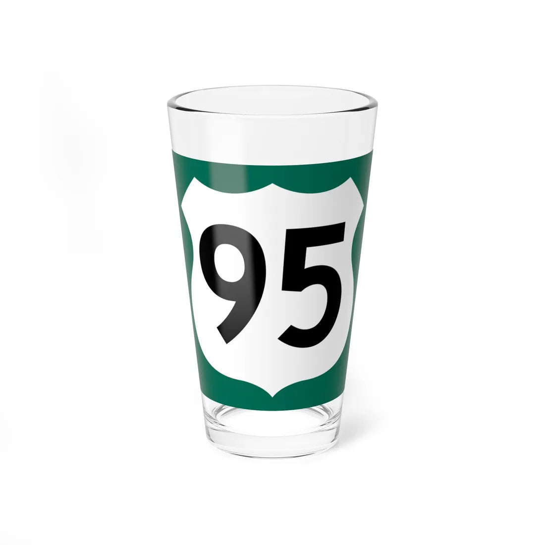 US 95 AZ 1960 south (Arizona) (Road Sign) Pint Glass 16oz 16oz - Go Mug Yourself