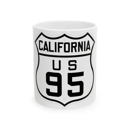US 95 California 1926 (California) (Road Sign) White Coffee Mug 11oz - Go Mug Yourself