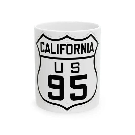 US 95 California 1926 (California) (Road Sign) White Coffee Mug 11oz - Go Mug Yourself