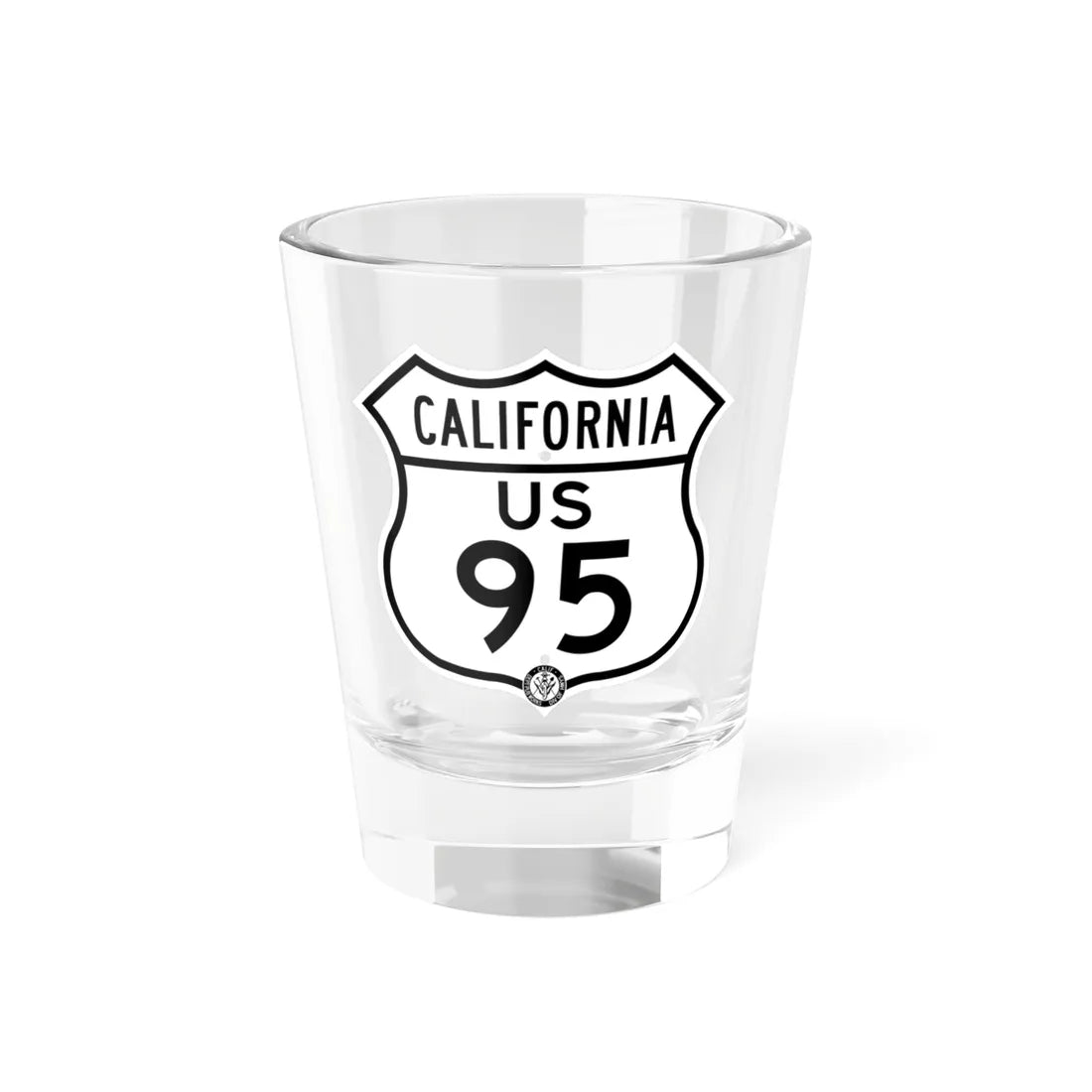 US 95 California 1948 (California) (Road Sign) Shot Glass 1.5oz 1.5oz - Go Mug Yourself