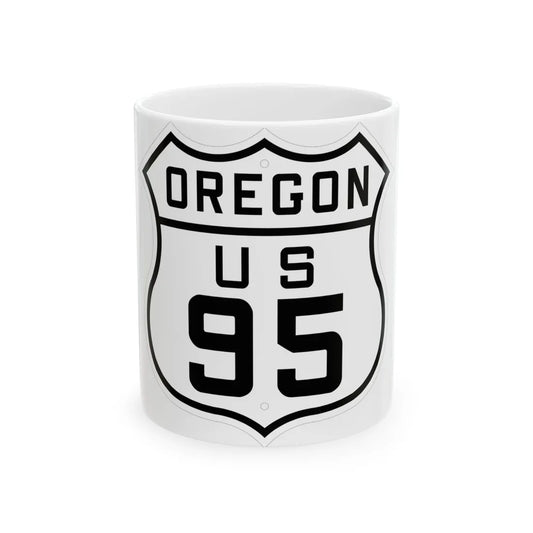 US 95 Oregon 1926 (Oregon) (Road Sign) White Coffee Mug 11oz - Go Mug Yourself