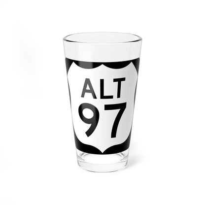 US 97 Alternate Washington (Washington) (Road Sign) Pint Glass 16oz 16oz - Go Mug Yourself
