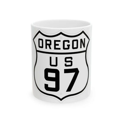 US 97 Oregon 1926 (Oregon) (Road Sign) White Coffee Mug 11oz - Go Mug Yourself