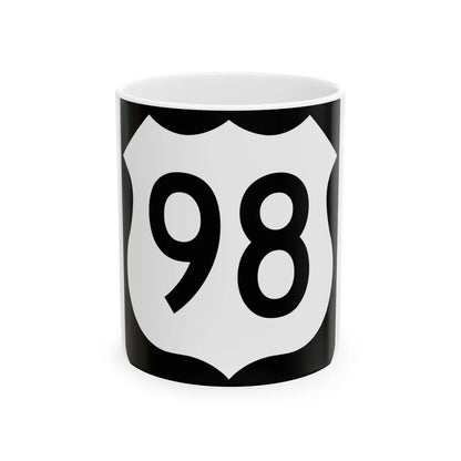 US 98 FL reversed (Florida) (Road Sign) White Coffee Mug 11oz - Go Mug Yourself