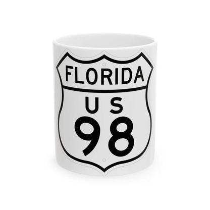 US 98 Florida 1948 (Florida) (Road Sign) White Coffee Mug 11oz - Go Mug Yourself