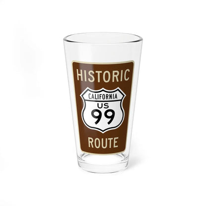 US 99 CA historic (California) (Road Sign) Pint Glass 16oz 16oz - Go Mug Yourself