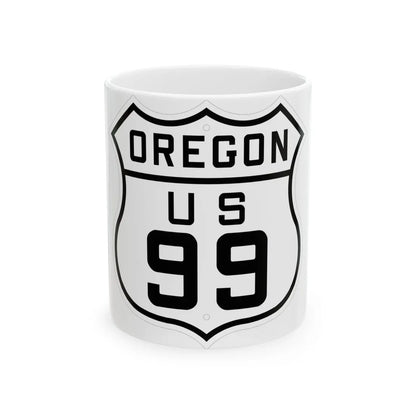 US 99 Oregon 1926 (Oregon) (Road Sign) White Coffee Mug 11oz - Go Mug Yourself