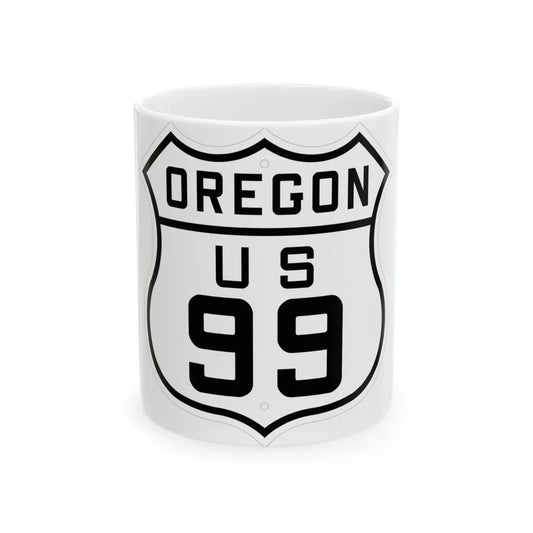 US 99 Oregon 1926 (Oregon) (Road Sign) White Coffee Mug 11oz - Go Mug Yourself
