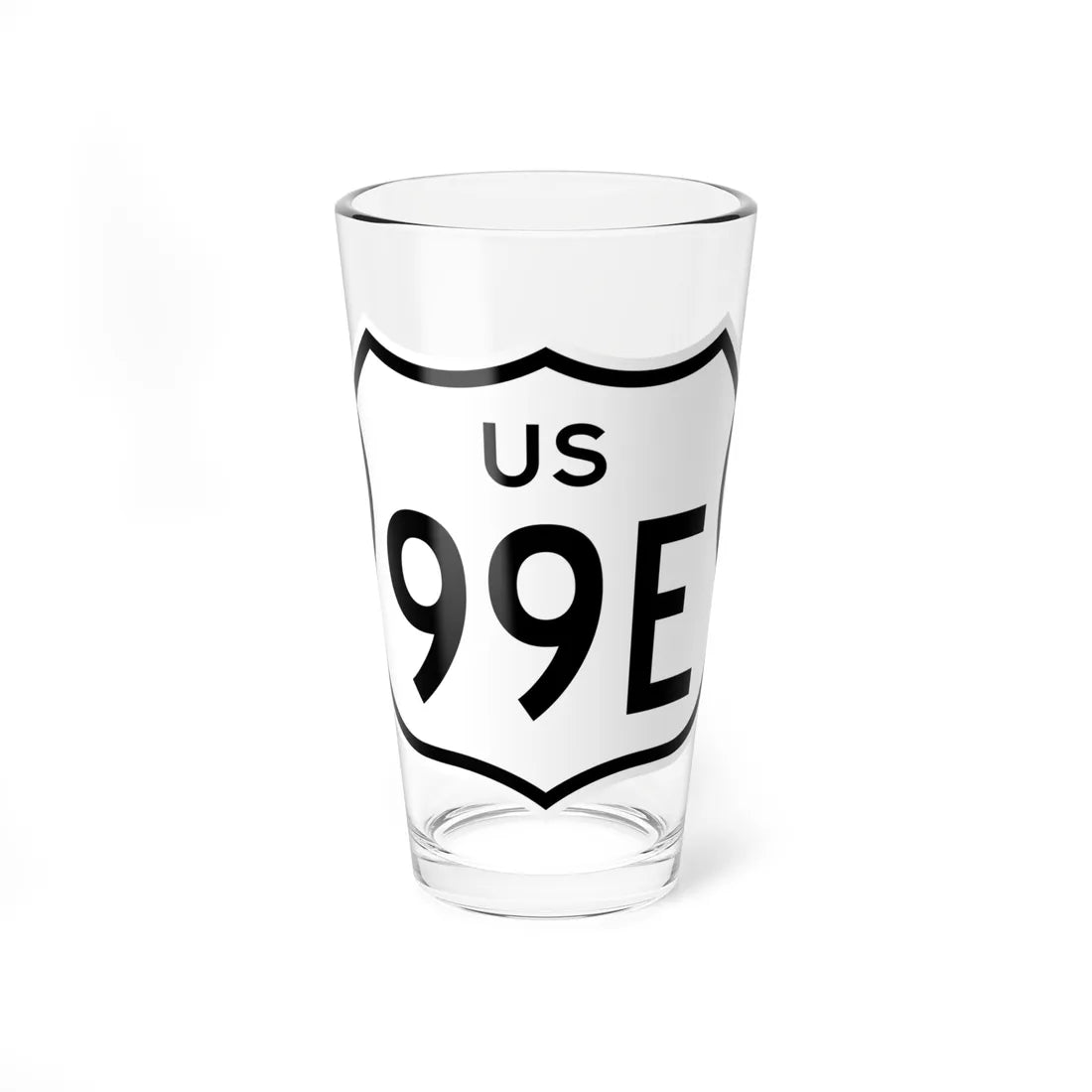US 99E 1961 cutout (California) (Road Sign) Pint Glass 16oz 16oz - Go Mug Yourself