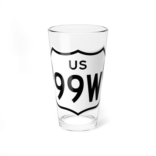 US 99W 1961 cutout (California) (Road Sign) Pint Glass 16oz 16oz - Go Mug Yourself