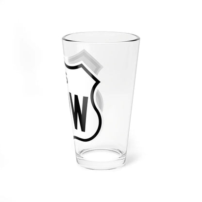 US 99W 1961 cutout (California) (Road Sign) Pint Glass 16oz - Go Mug Yourself