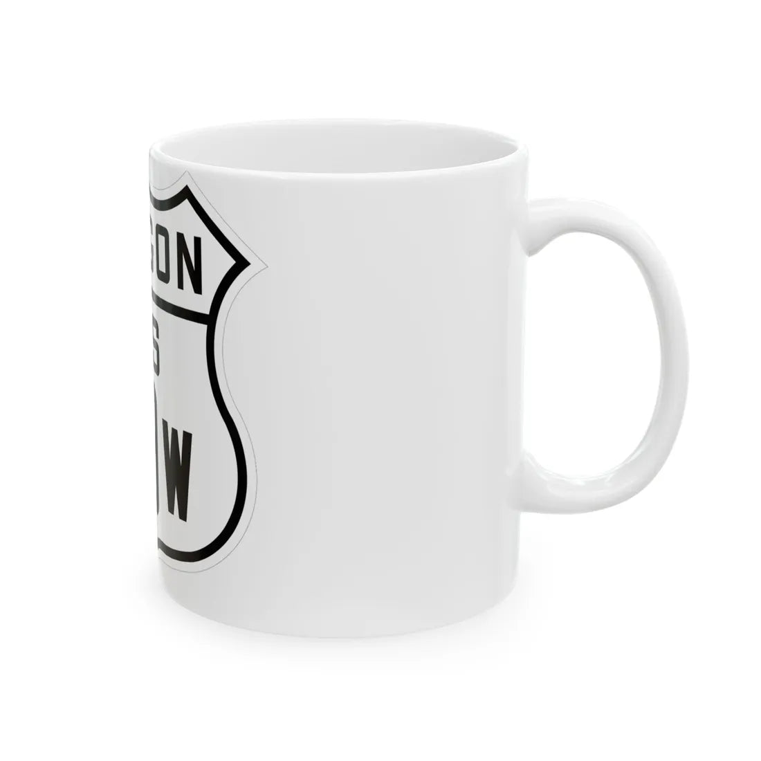 US 99W Oregon 1926 (Oregon) (Road Sign) White Coffee Mug - Go Mug Yourself