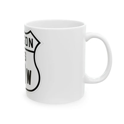 US 99W Oregon 1926 (Oregon) (Road Sign) White Coffee Mug - Go Mug Yourself
