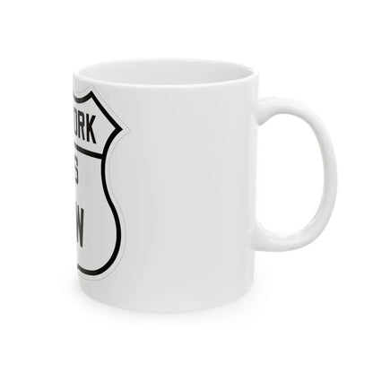 US 9W New York 1926 (New York) (Road Sign) White Coffee Mug - Go Mug Yourself