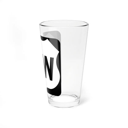 US 9W NY (New York) (Road Sign) Pint Glass 16oz - Go Mug Yourself