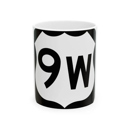 US 9W NY (New York) (Road Sign) White Coffee Mug 11oz - Go Mug Yourself