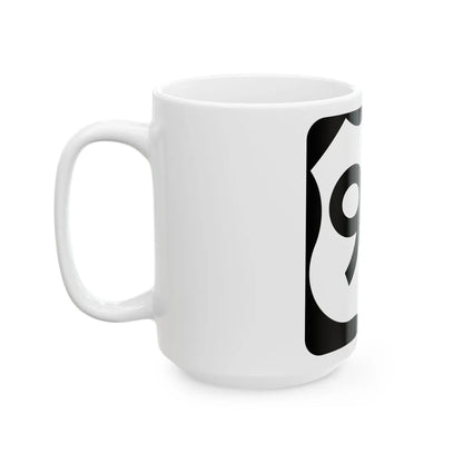 US 9W NY (New York) (Road Sign) White Coffee Mug - Go Mug Yourself