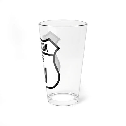 US 9W NY Old (New York) (Road Sign) Pint Glass 16oz - Go Mug Yourself