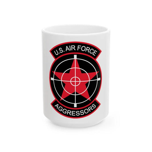 US Air Force Aggressors (U.S. Air Force) White Coffee Mug-15oz-Go Mug Yourself