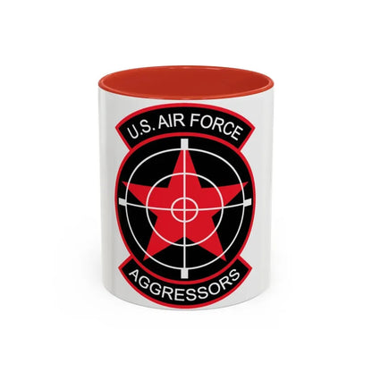 US Air Force Aggressors (U.S. Air Force) Accent Coffee Mug 11oz Red - Go Mug Yourself