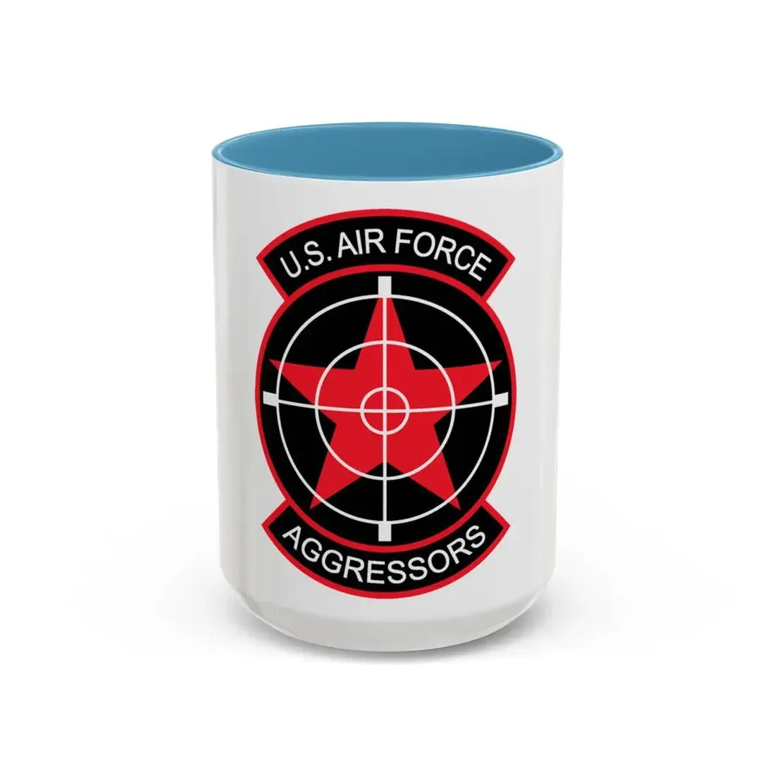 US Air Force Aggressors (U.S. Air Force) Accent Coffee Mug 15oz Light Blue - Go Mug Yourself