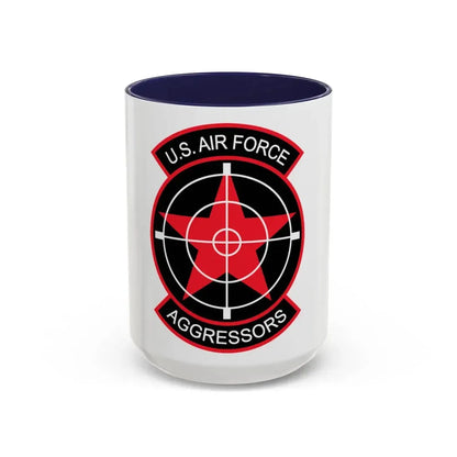 US Air Force Aggressors (U.S. Air Force) Accent Coffee Mug 15oz Navy - Go Mug Yourself