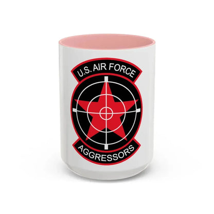 US Air Force Aggressors (U.S. Air Force) Accent Coffee Mug 15oz Pink - Go Mug Yourself