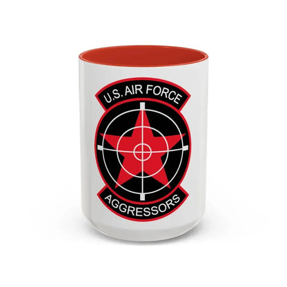 US Air Force Aggressors (U.S. Air Force) Accent Coffee Mug 15oz Red - Go Mug Yourself