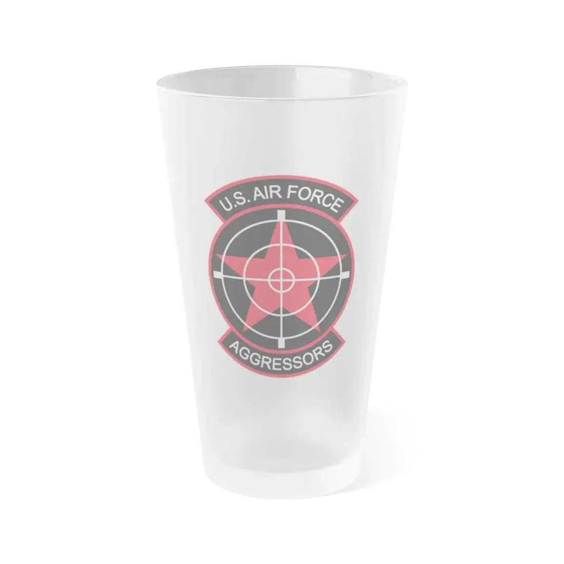 US Air Force Aggressors (U.S. Air Force) Frosted Pint Glass 16oz Default Title - Go Mug Yourself