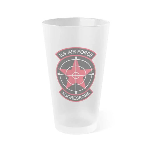 US Air Force Aggressors (U.S. Air Force) Frosted Pint Glass 16oz Default Title - Go Mug Yourself