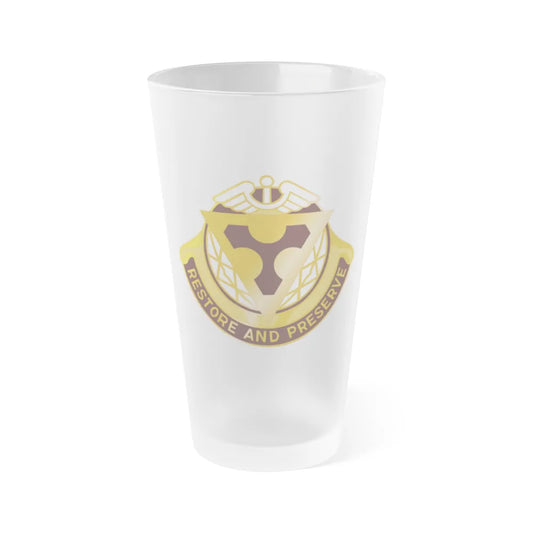 US Area Dental Laboratory Fort Sam Houston (U.S. Army) Frosted Pint Glass 16oz-Go Mug Yourself