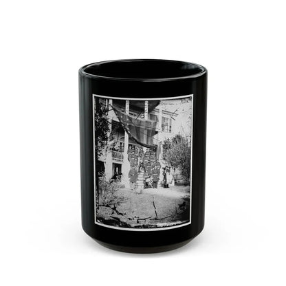 U.S. Army Band Standing On Steps(2) (U.S. Civil War) Black Coffee Mug 15oz - Go Mug Yourself