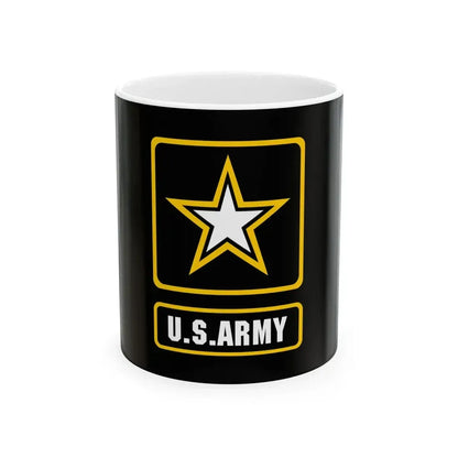 US Army logo flag (United States) White Coffee Mug 11oz - Go Mug Yourself