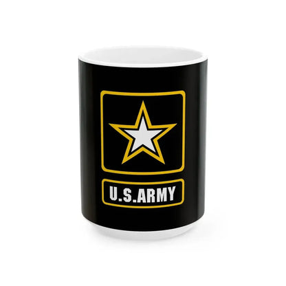 US Army logo flag (United States) White Coffee Mug 15oz - Go Mug Yourself