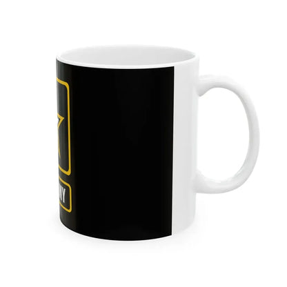 US Army logo flag (United States) White Coffee Mug - Go Mug Yourself