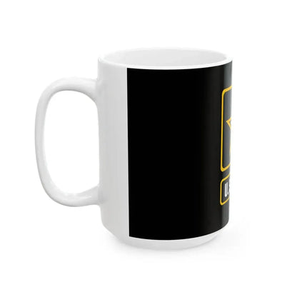 US Army logo flag (United States) White Coffee Mug - Go Mug Yourself