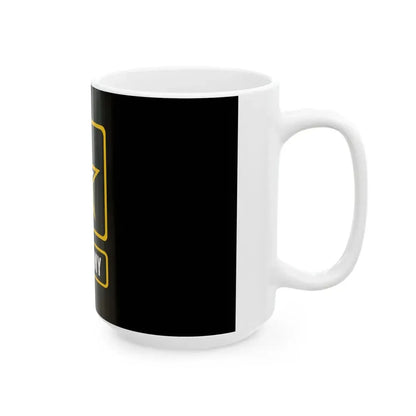 US Army logo flag (United States) White Coffee Mug - Go Mug Yourself