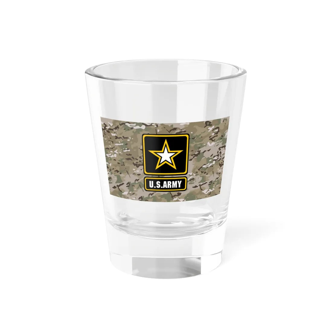 U.S. Army MultiCam flag (United States) Shot Glass 1.5oz 1.5oz - Go Mug Yourself