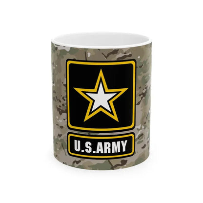 U.S. Army MultiCam flag (United States) White Coffee Mug 11oz - Go Mug Yourself