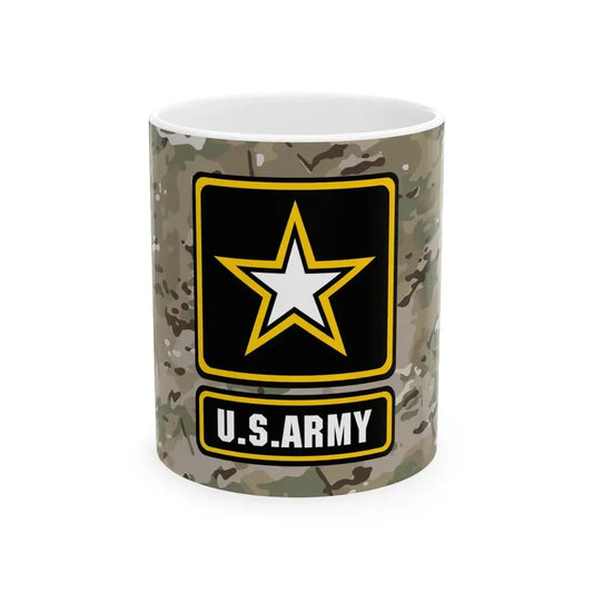 U.S. Army MultiCam flag (United States) White Coffee Mug 11oz - Go Mug Yourself