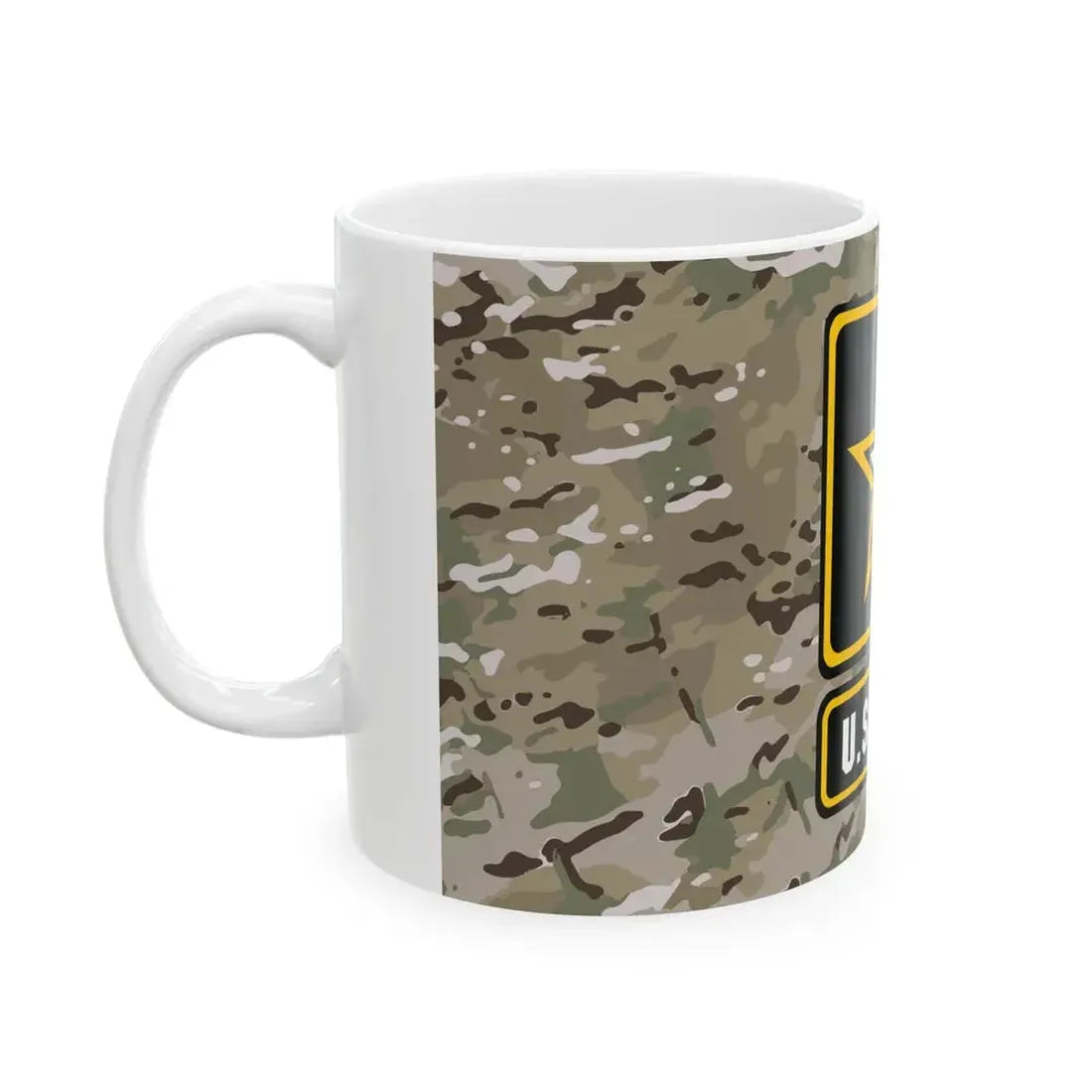 U.S. Army MultiCam flag (United States) White Coffee Mug - Go Mug Yourself