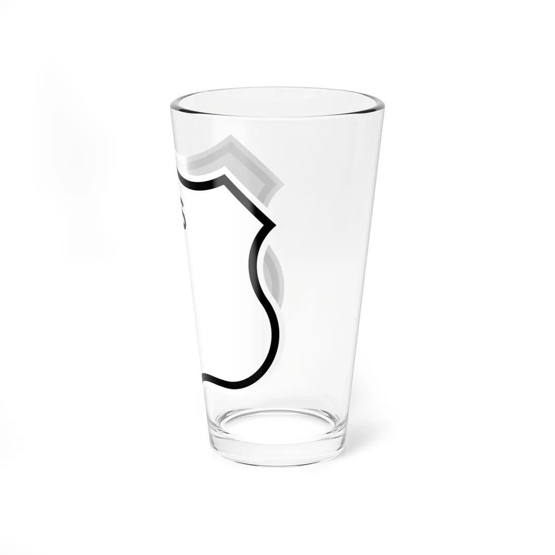 US blank wide 1961 cutout (California) (Road Sign) Pint Glass 16oz - Go Mug Yourself
