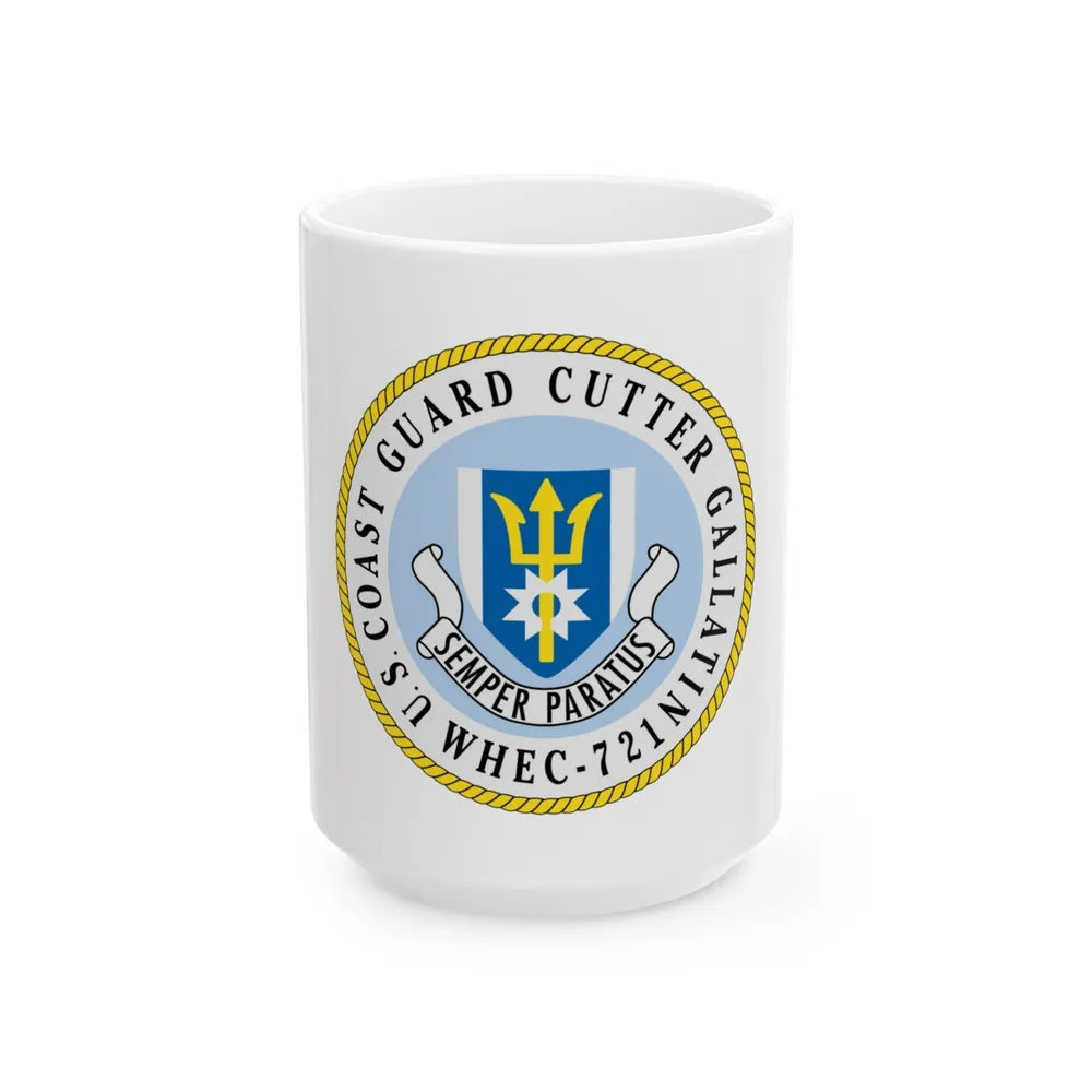 US Coast Guard Cutter Gallatin WHEC 721 (U.S. Coast Guard) White Coffee Mug-15oz-Go Mug Yourself