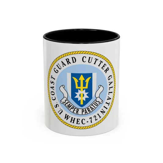 US Coast Guard Cutter Gallatin WHEC 721 (U.S. Coast Guard) Accent Coffee Mug 11oz Black - Go Mug Yourself